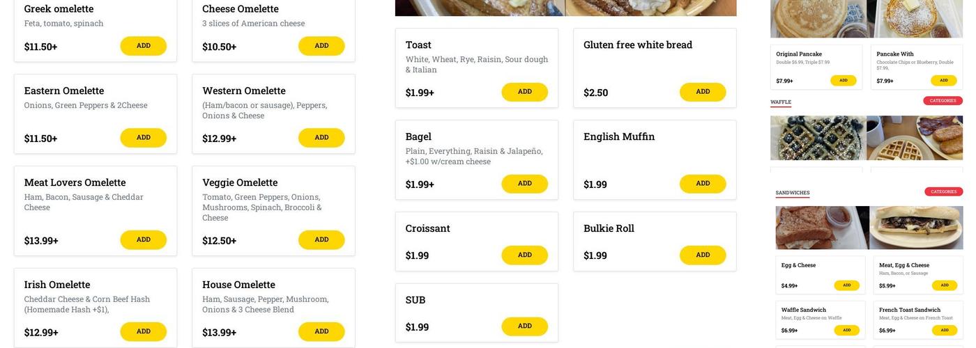 Star Cafe Menu