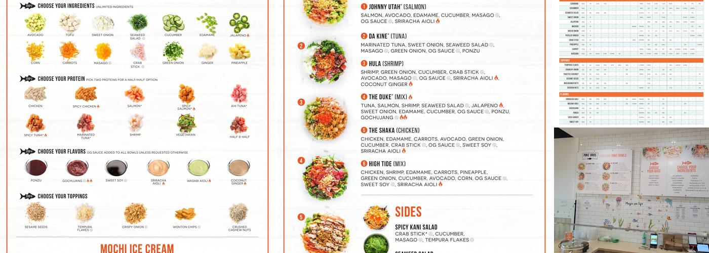Poke Bros. Menu