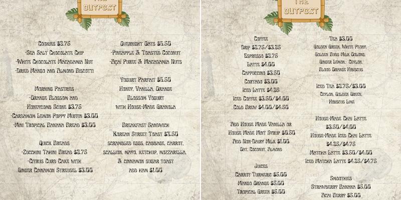 The Outpost Menu