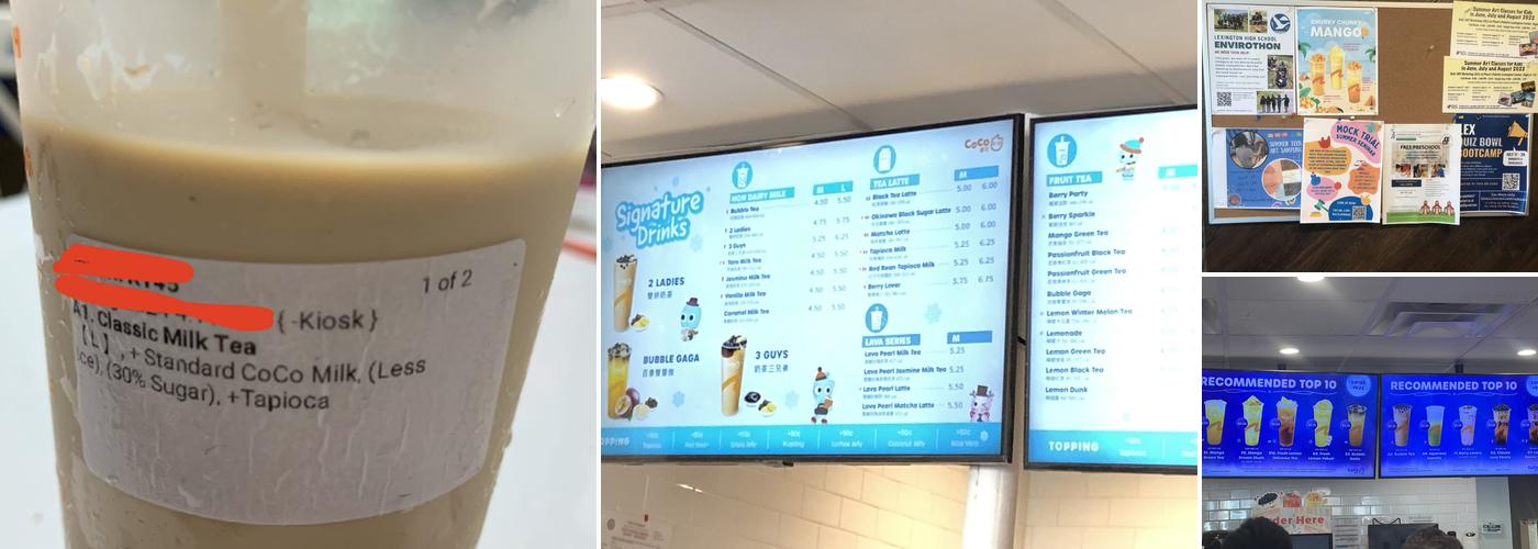 CoCo Fresh Tea & Juice Menu