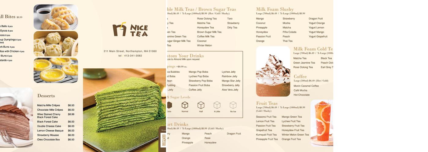 Nice Tea Menu