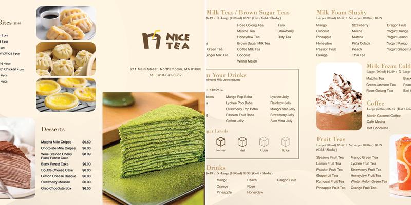 Nice Tea Menu