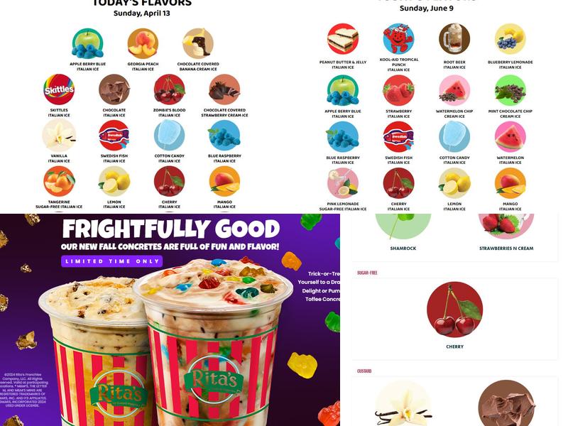 Rita's Menu