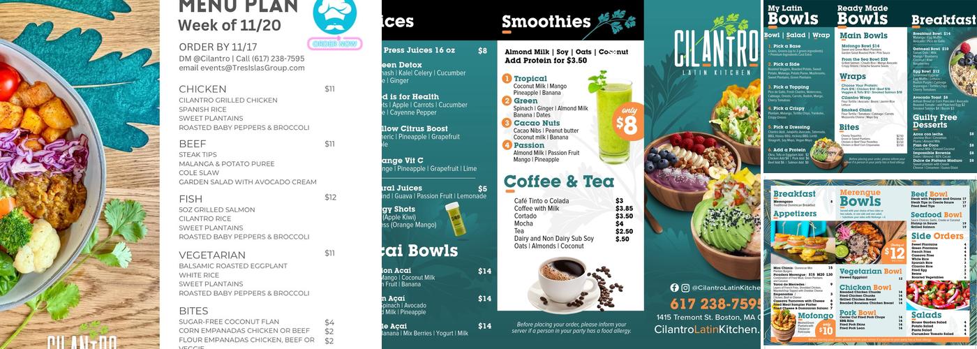 Merengue Express Menu