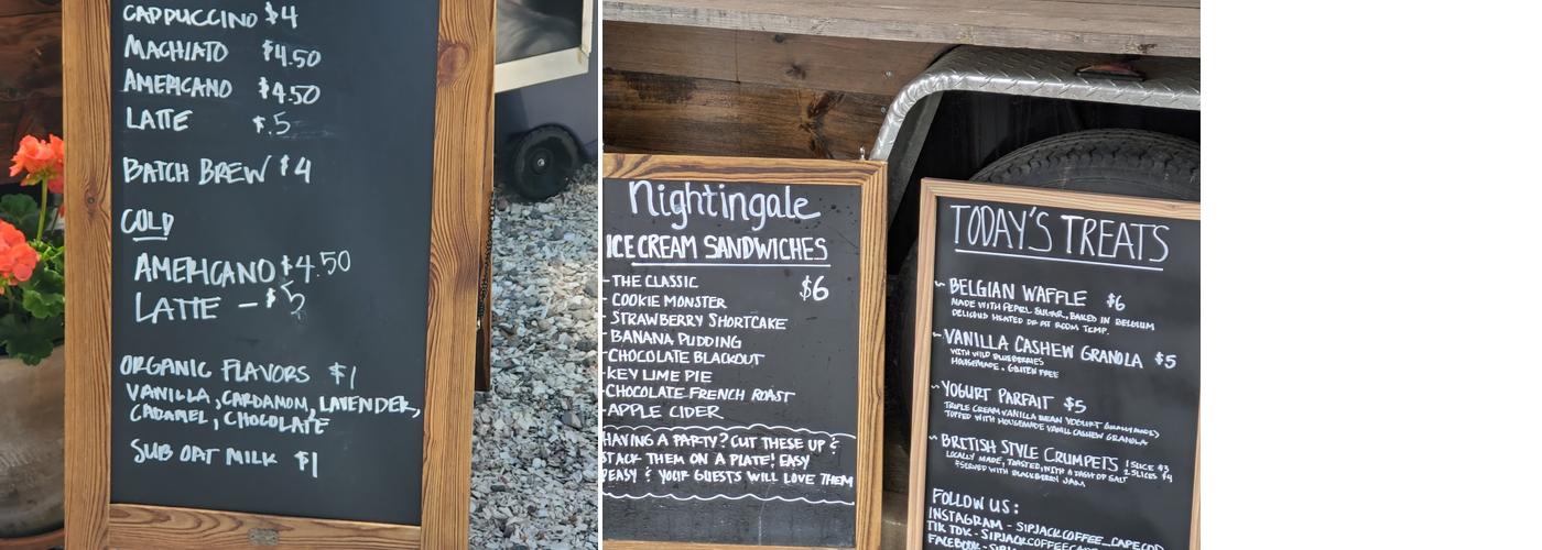SipJack coffee Menu