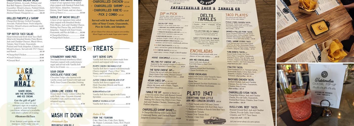Fayetteville Taco & Tamale Co. Menu