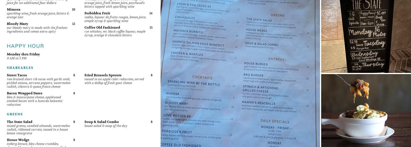 The State - Monrovia Menu