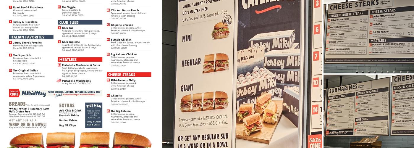 Jersey Mike's Subs Menu