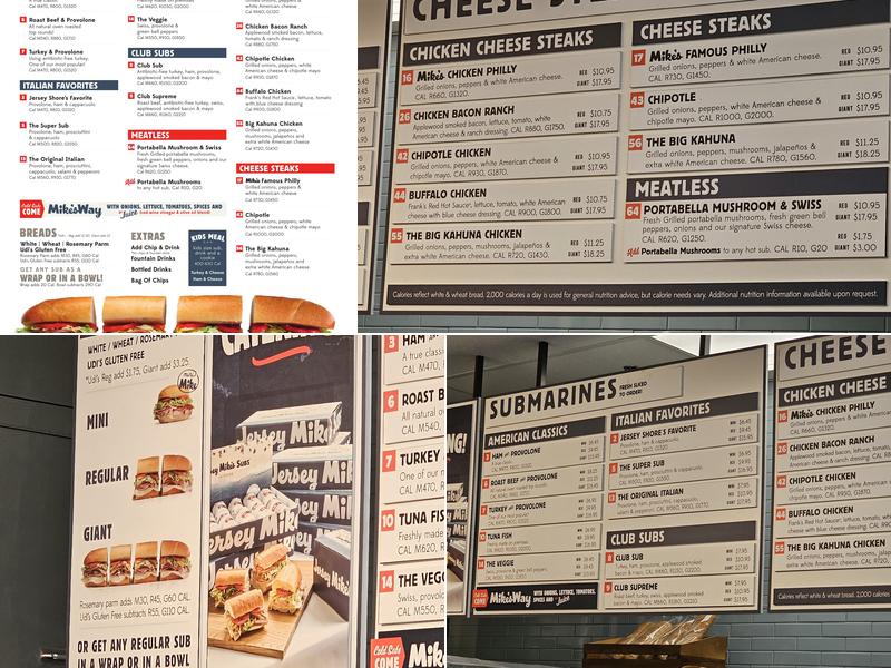 Jersey Mike's Subs Menu