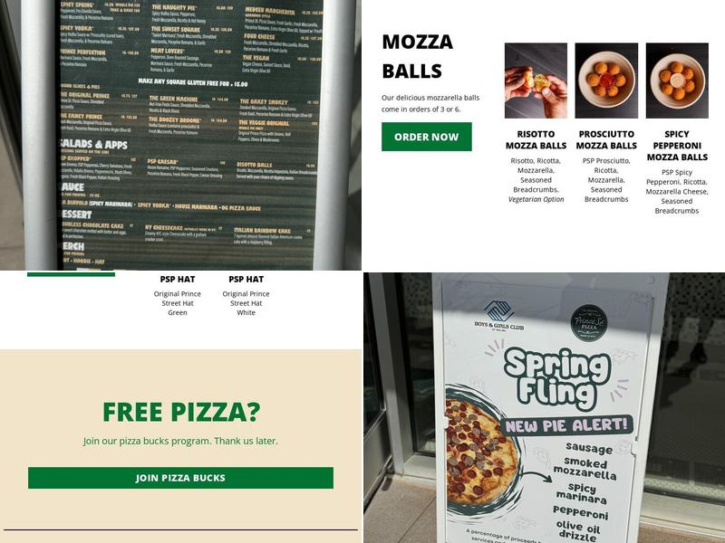 Prince Street Pizza Menu