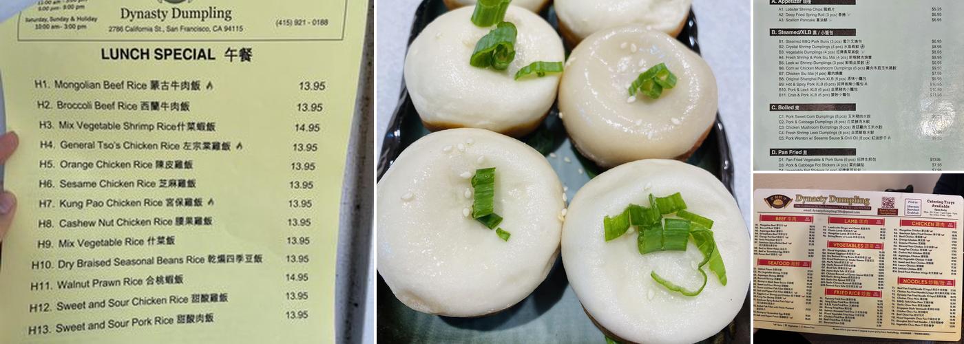 Dynasty Dumpling Menu