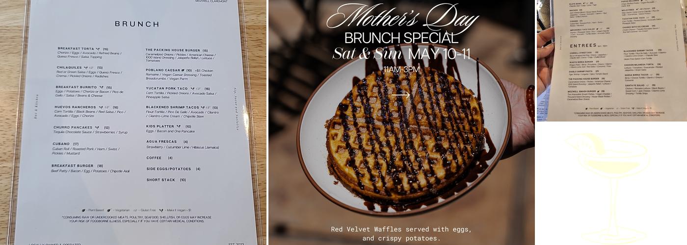 Mozwell Claremont Menu