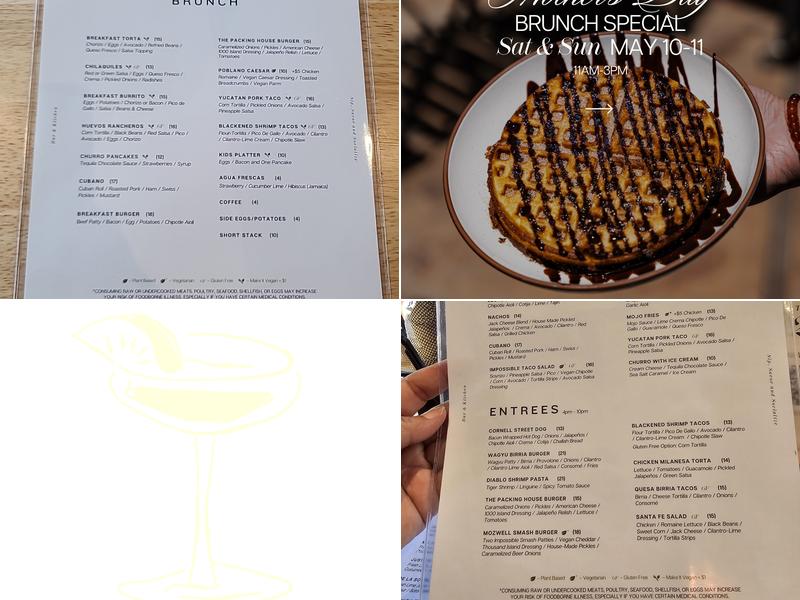 Mozwell Claremont Menu