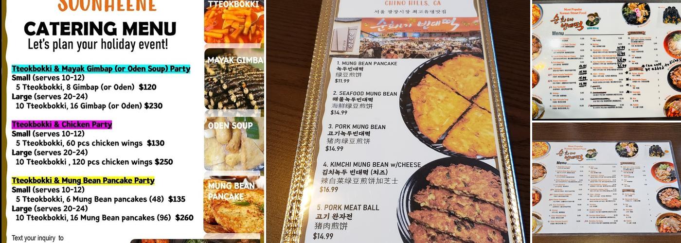 Soonheene Chino Hills Menu