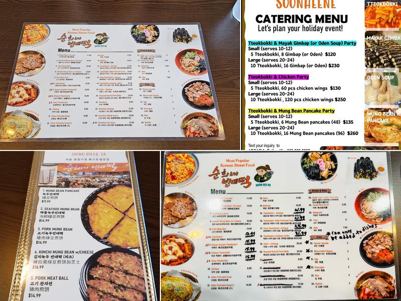 Soonheene Chino Hills Menu