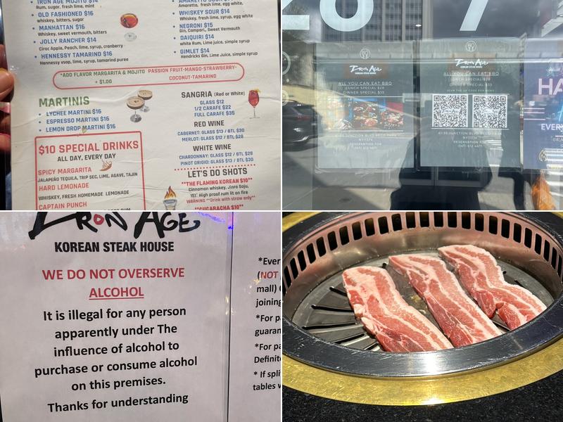 Iron Age Korean Steakhouse Menu