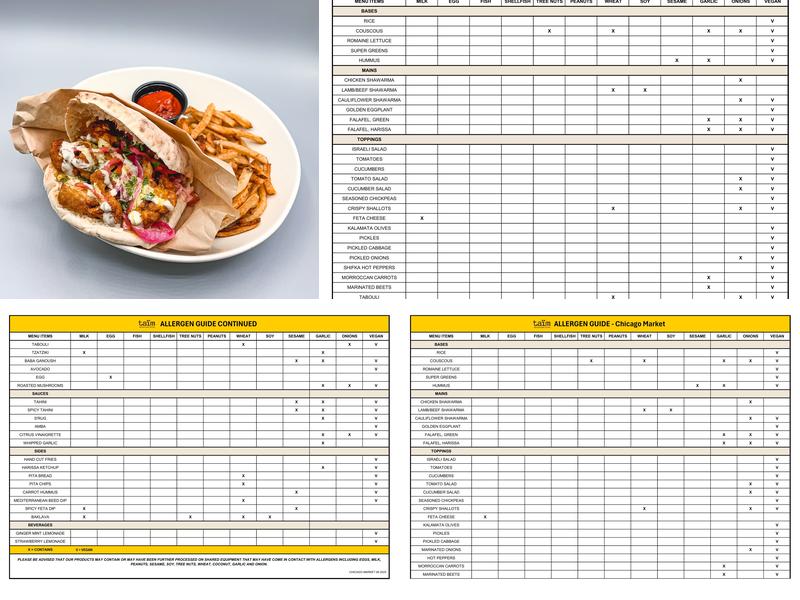 taïm mediterranean kitchen Menu