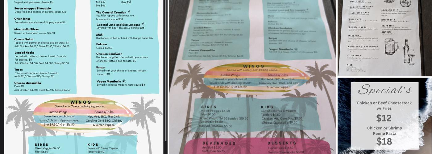 Coastal Creations OCMD Menu