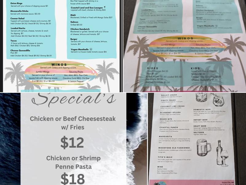 Coastal Creations OCMD Menu
