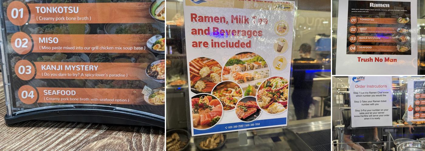 Umi Hotpot Sushi & Seafood Buffet Menu