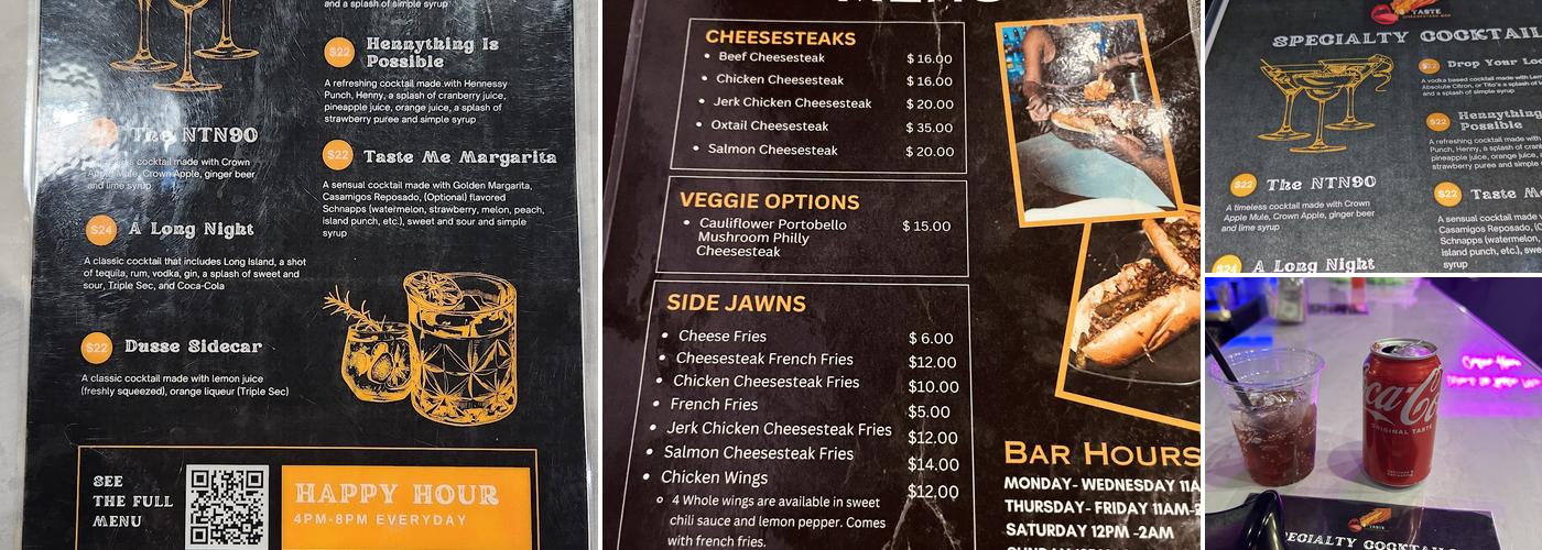 Taste Cheesesteak Bar Menu