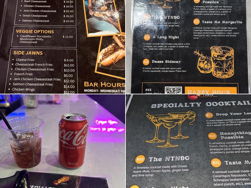 Taste Cheesesteak Bar Menu