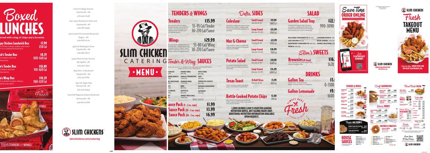 Slim Chickens Menu