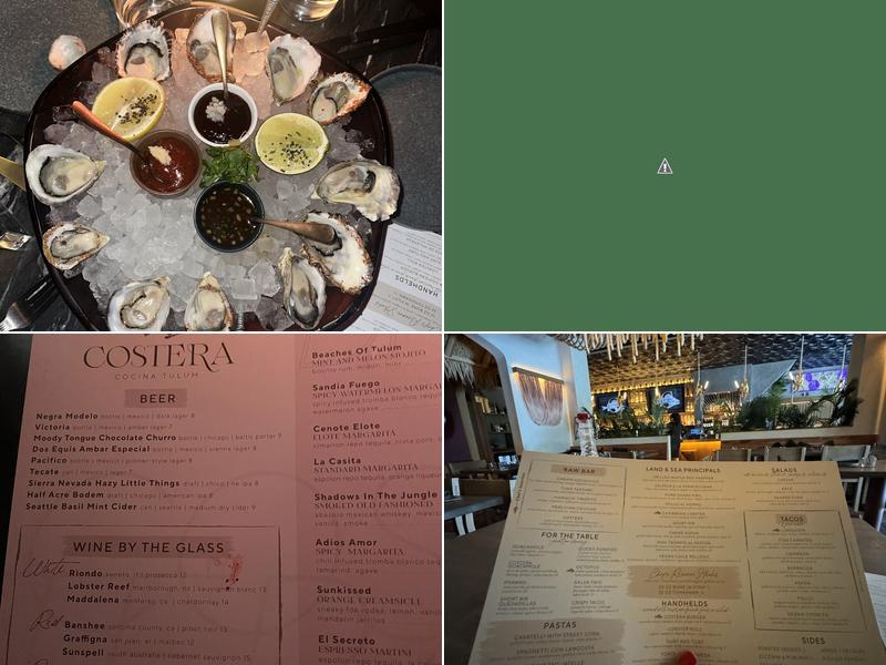 Costera Cocina Tulum Menu