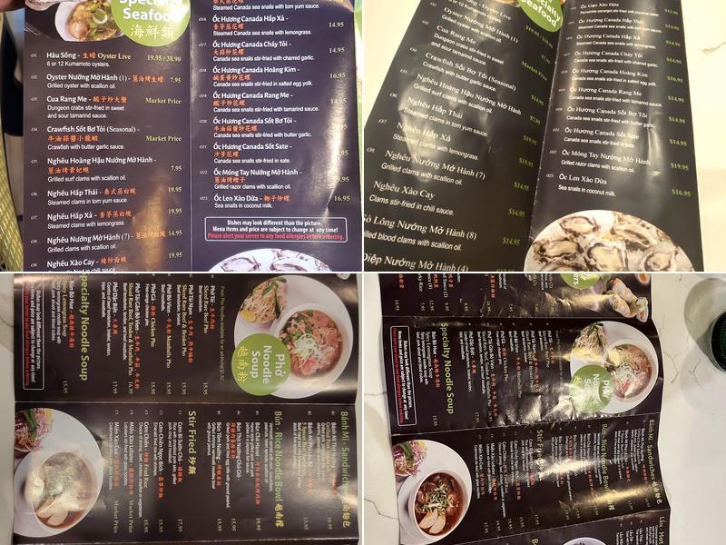 Ocean Grill & Bar Menu