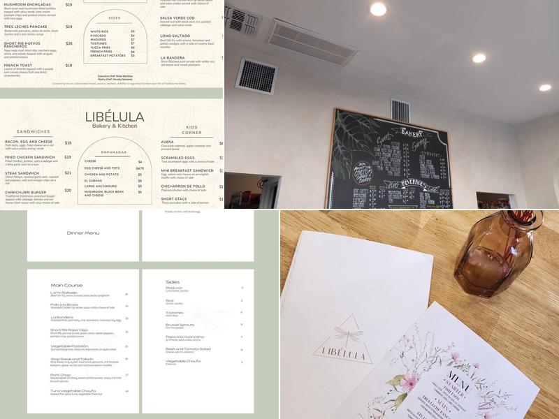 Libélula Bakery and Kitchen Menu