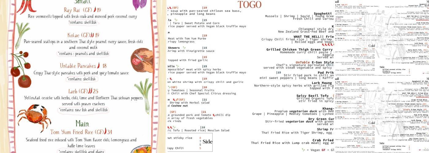 Untable Menu