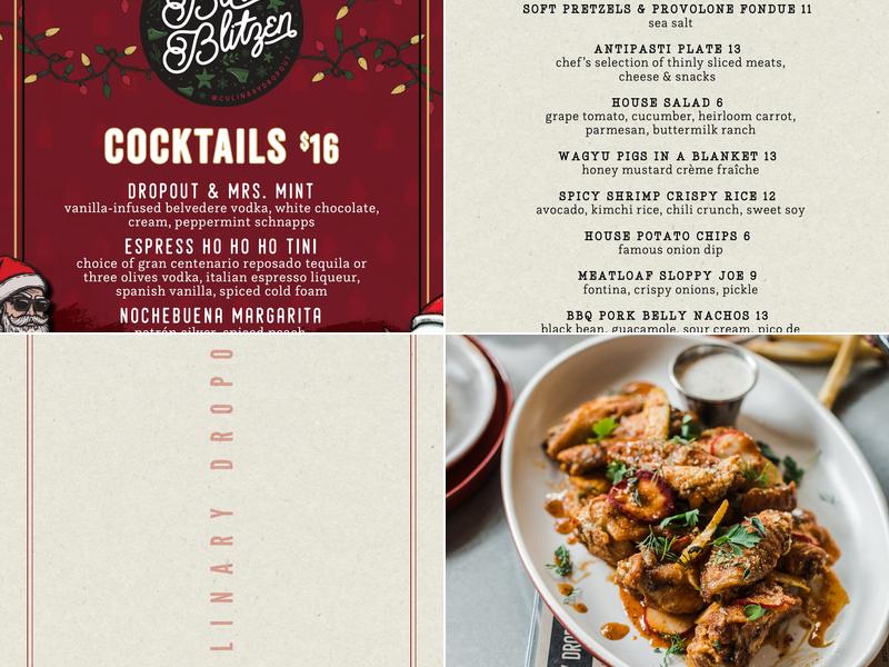 Culinary Dropout Menu