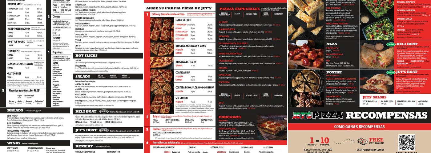 Jet's Pizza Menu