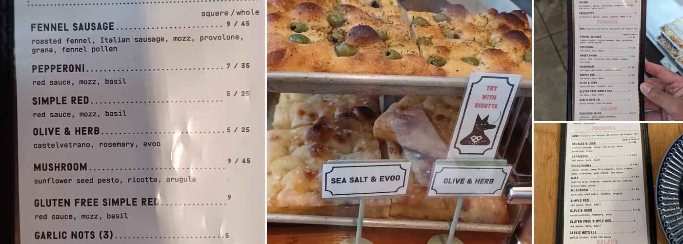 Montelupo Focacceria Menu