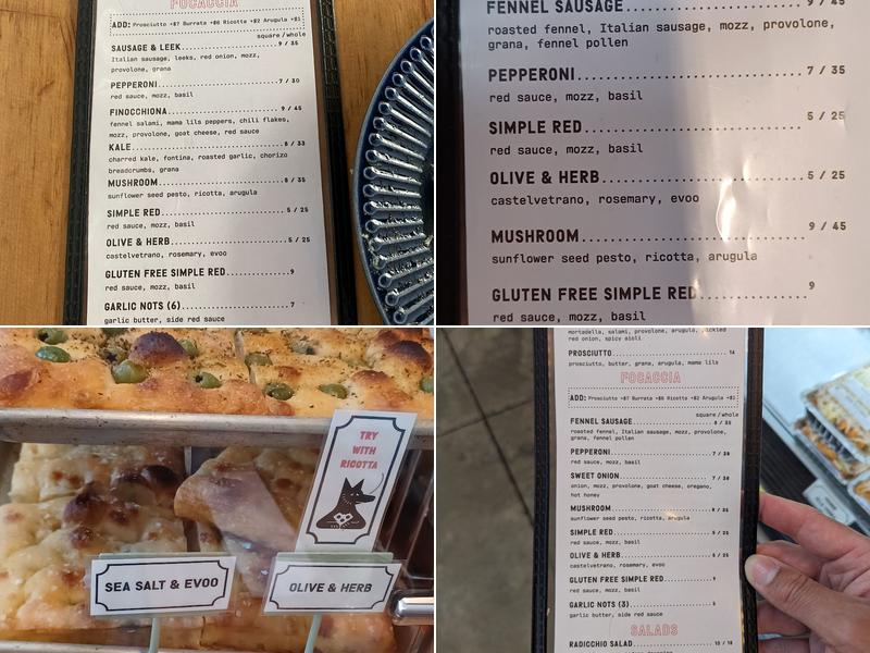 Montelupo Focacceria Menu