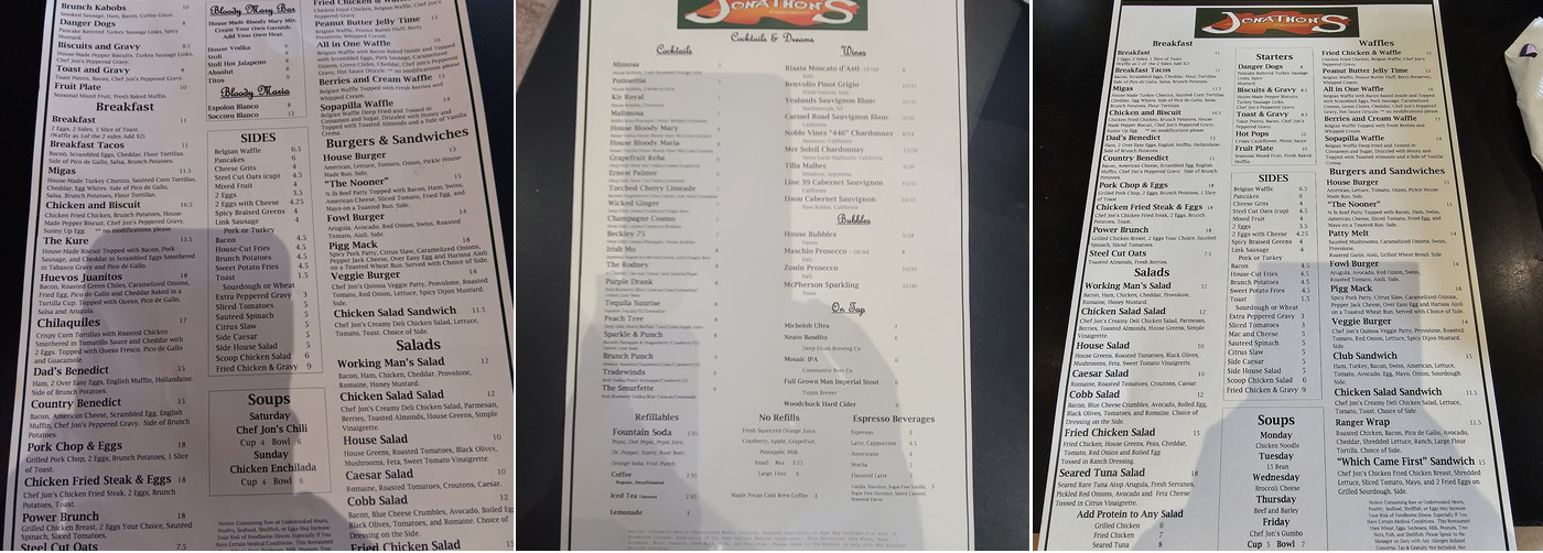Jonathon's Forestwood, Dallas Menu, Reviews (85), Photos (20
