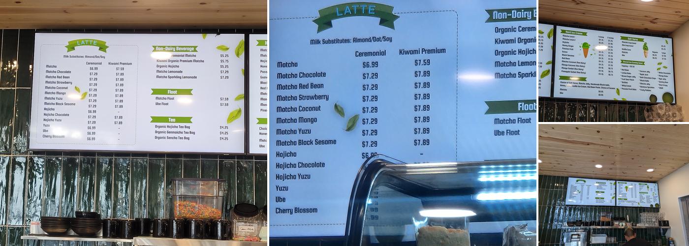 Matcha Cafe Kyoto Menu