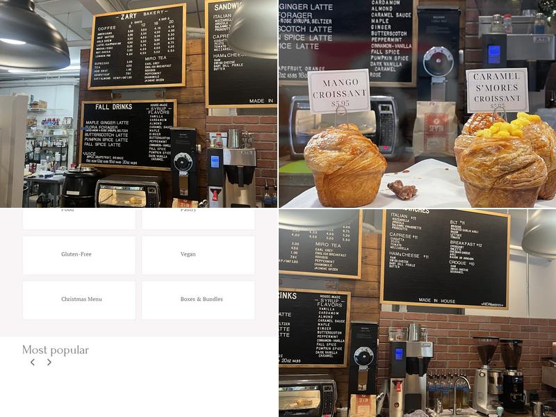 ZARY BAKERY Menu