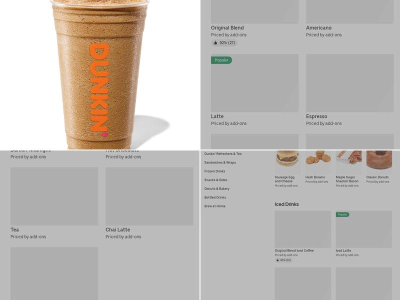 Dunkin' Menu
