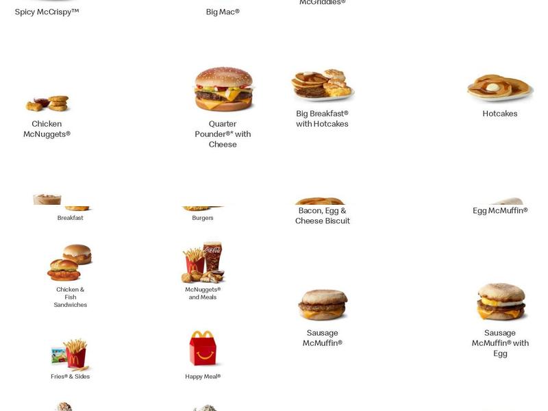 McDonald's Menu