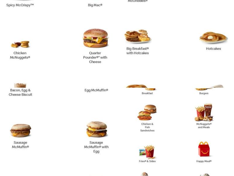 McDonald's Menu