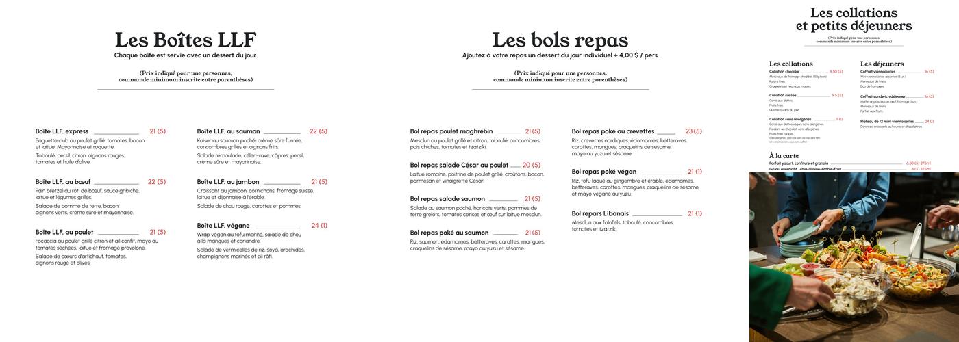 La Langue Fourchue Menu