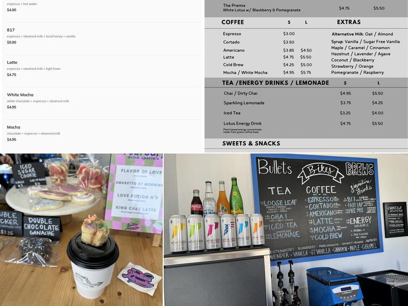 Southern Adrenaline Coffee Shop Menu