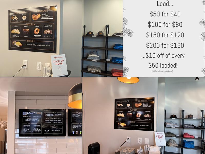 Beany’s To Go Menu