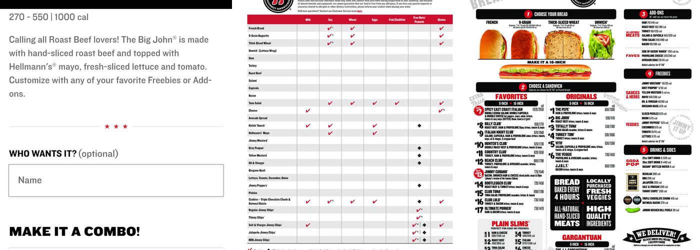 Jimmy John's Menu