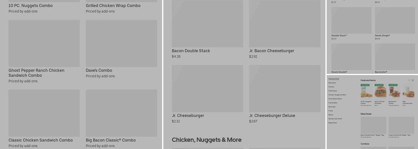 Wendy's Menu