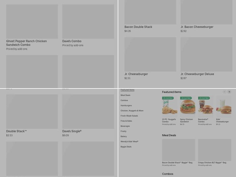 Wendy's Menu