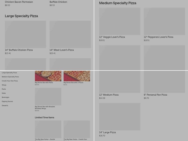 Pizza Hut Menu