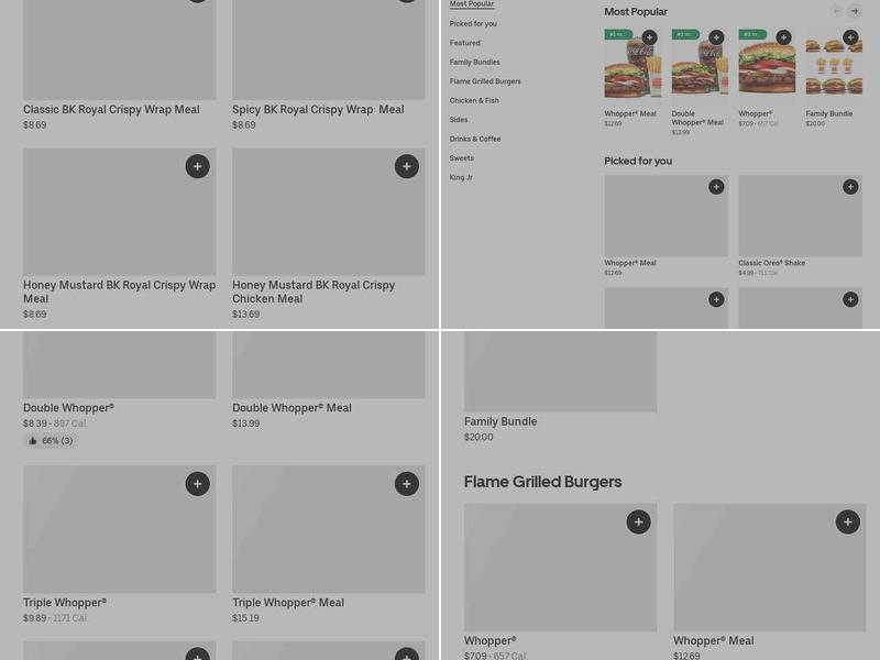 Burger King Menu