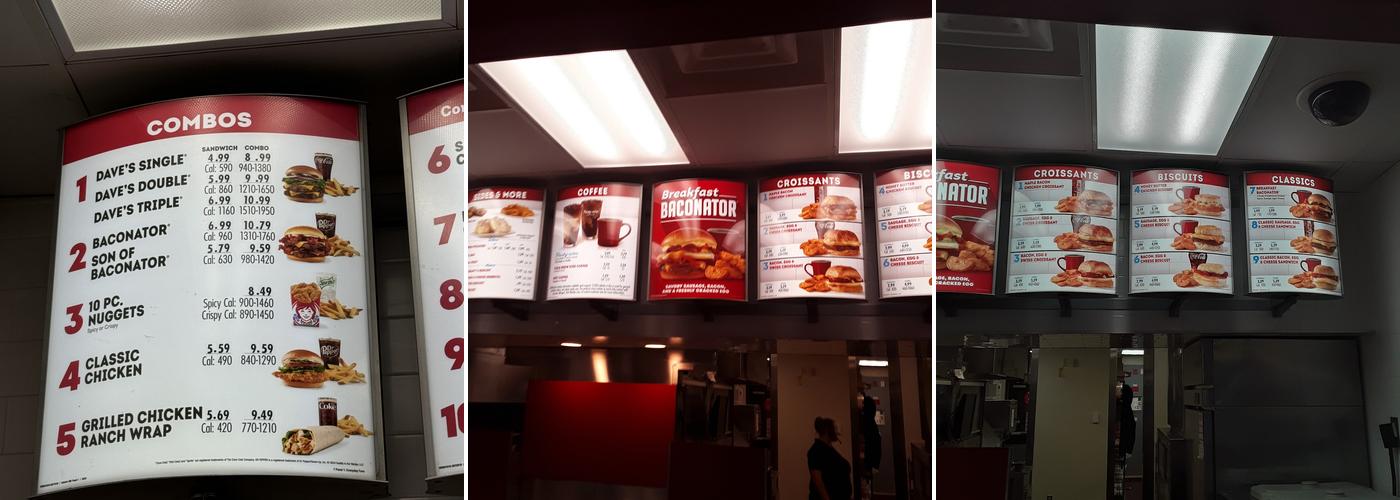 Wendy's Menu
